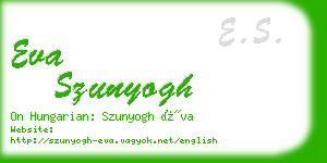 eva szunyogh business card